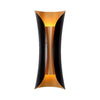 modern gold black flame art wall sconce