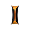 modern gold black flame art wall sconce