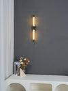 modern gold iron acrylic linear led wall sconce