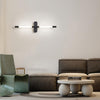 modern gold iron acrylic linear led wall sconce