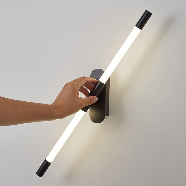 modern gold iron acrylic linear led wall sconce