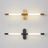 modern gold iron acrylic linear led wall sconce