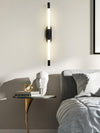 modern gold iron acrylic linear led wall sconce