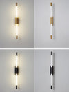 modern gold iron acrylic linear led wall sconce