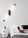 modern gold iron acrylic linear led wall sconce
