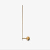 modern gold iron acrylic stick wall sconce