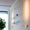 modern gold iron acrylic stick wall sconce