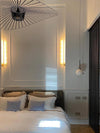 modern gold iron acrylic stick wall sconce