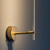 modern gold iron acrylic stick wall sconce