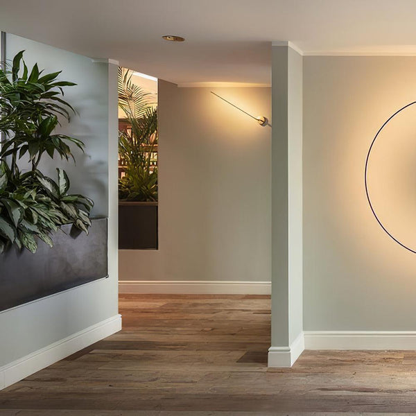 modern gold iron acrylic stick wall sconce