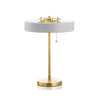 modern gold iron drum table lamp