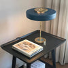 modern gold iron drum table lamp