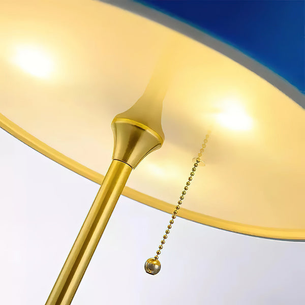modern gold iron drum table lamp