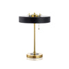 modern gold iron drum table lamp
