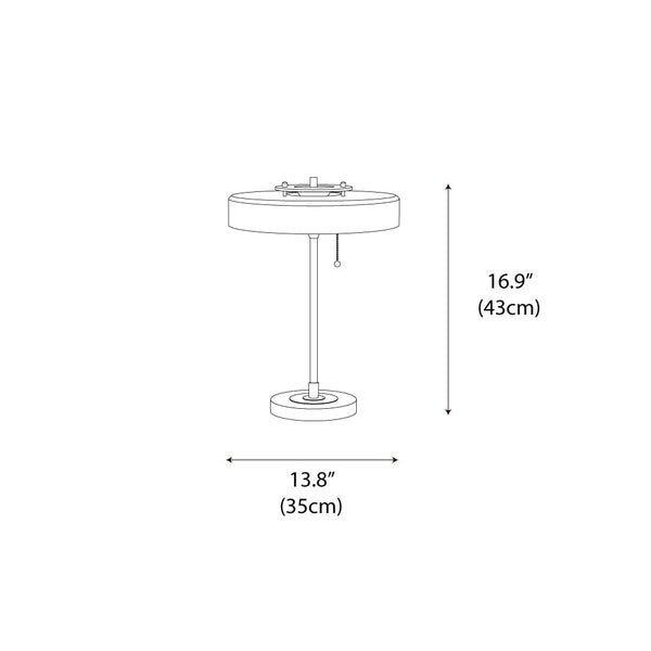 modern gold iron drum table lamp