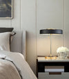 modern gold iron drum table lamp