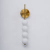modern gold iron opal glass abacus wall sconce