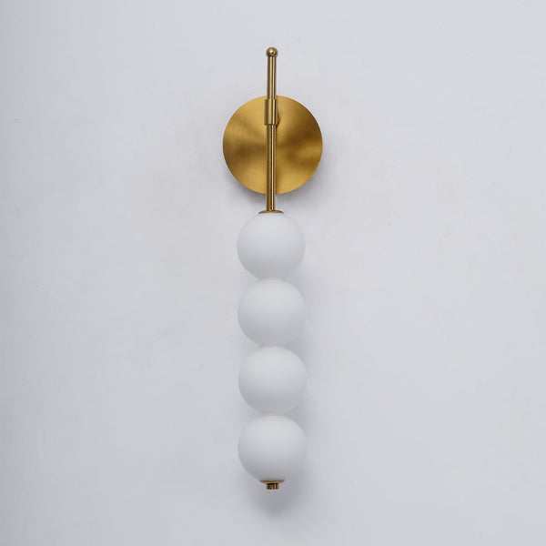 modern gold iron opal glass abacus wall sconce