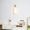 modern gold iron opal glass abacus wall sconce