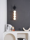 modern gold iron opal glass abacus wall sconce