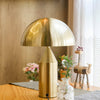 modern gold plated metal dome table lamp