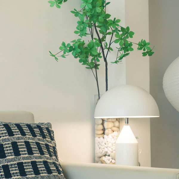 modern gold plated metal dome table lamp
