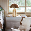 modern gold plated metal dome table lamp