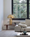 modern gold plated metal dome table lamp