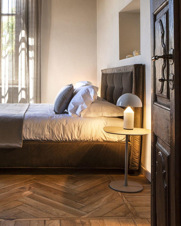 modern gold plated metal dome table lamp
