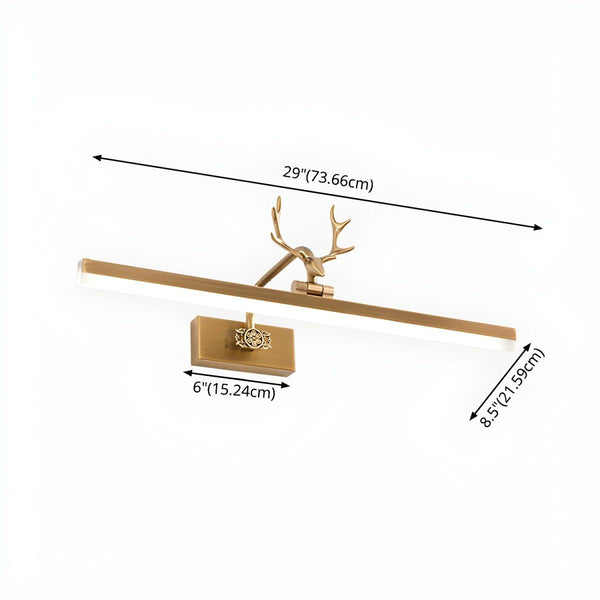 modern gold white acrylic antler led wall lamp