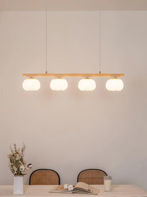 modern gold white cotton ball chandelier