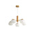 modern gold white cotton ball chandelier