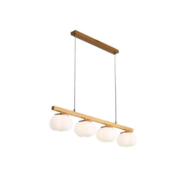 modern gold white cotton ball chandelier