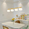 modern gold white cotton ball chandelier