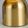 modern gold white glass disc table lamp