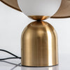 modern gold white glass disc table lamp