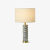 modern grey marble fabric table lamp