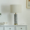 modern grey marble fabric table lamp