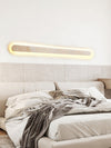 modern honed yellow travertine sculptural led wall sconce