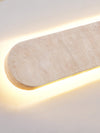 modern honed yellow travertine sculptural led wall sconce