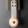 modern leather alabaster led sconce
