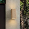 modern light khaki travertine outdoor wall light