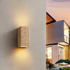 modern light khaki travertine outdoor wall light