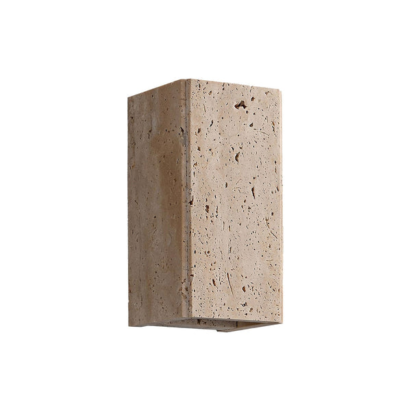 modern light khaki travertine outdoor wall light