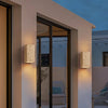 modern light khaki travertine outdoor wall light