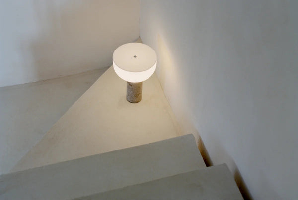 modern marble acrylic cordless table lamp