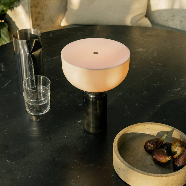 modern marble acrylic cordless table lamp