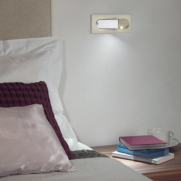 modern matt black aluminum led reading wall light