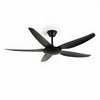 modern matte black abs led ceiling fan