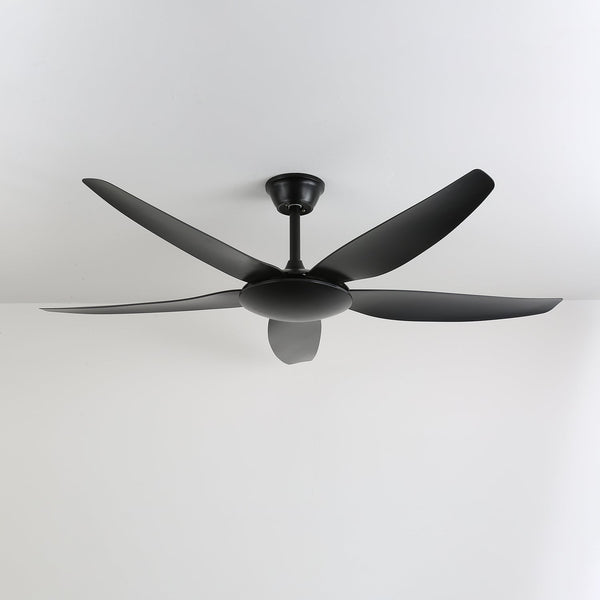 modern matte black abs led ceiling fan